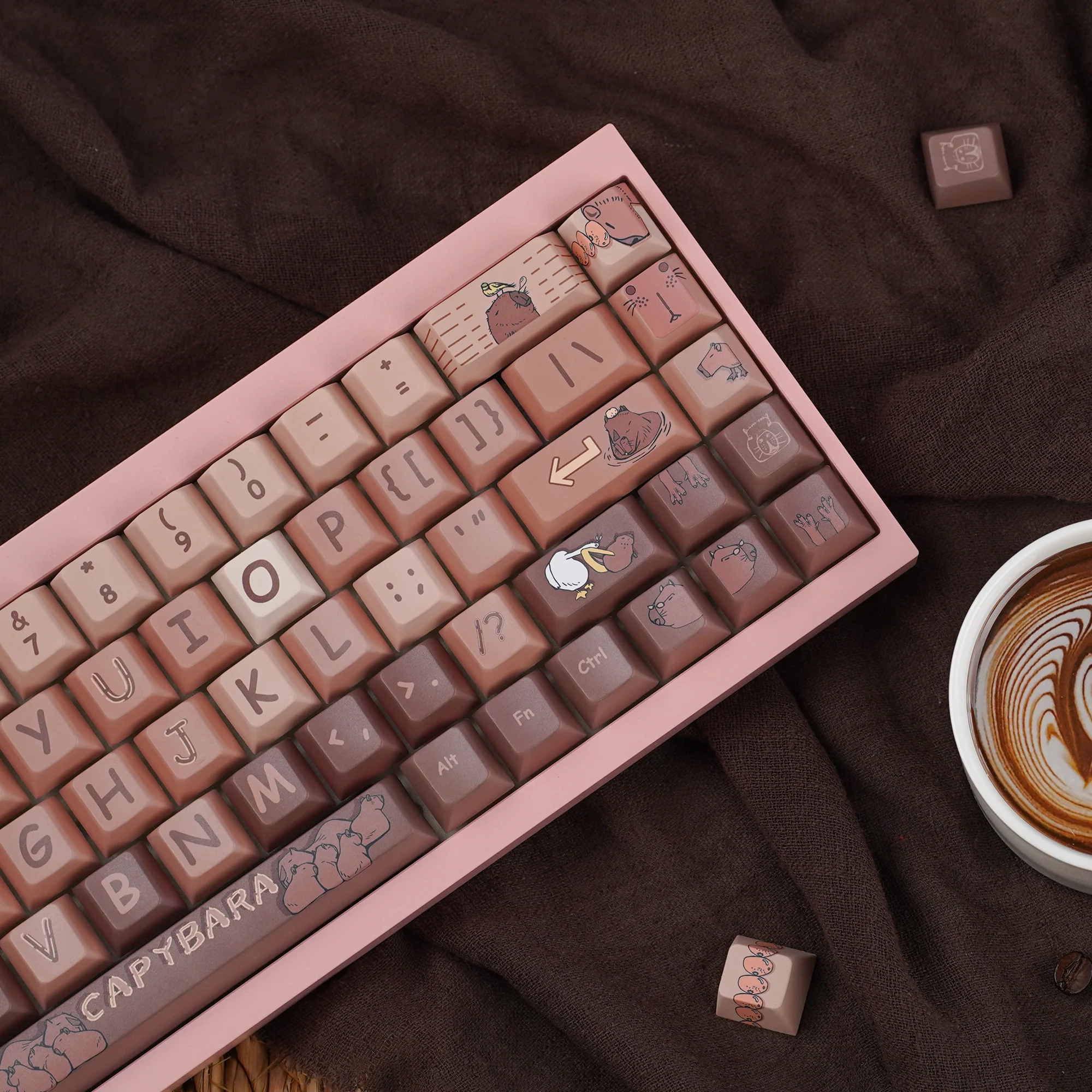 Capybaras daily lifer Cherry Profile Keycaps Set - Image 10