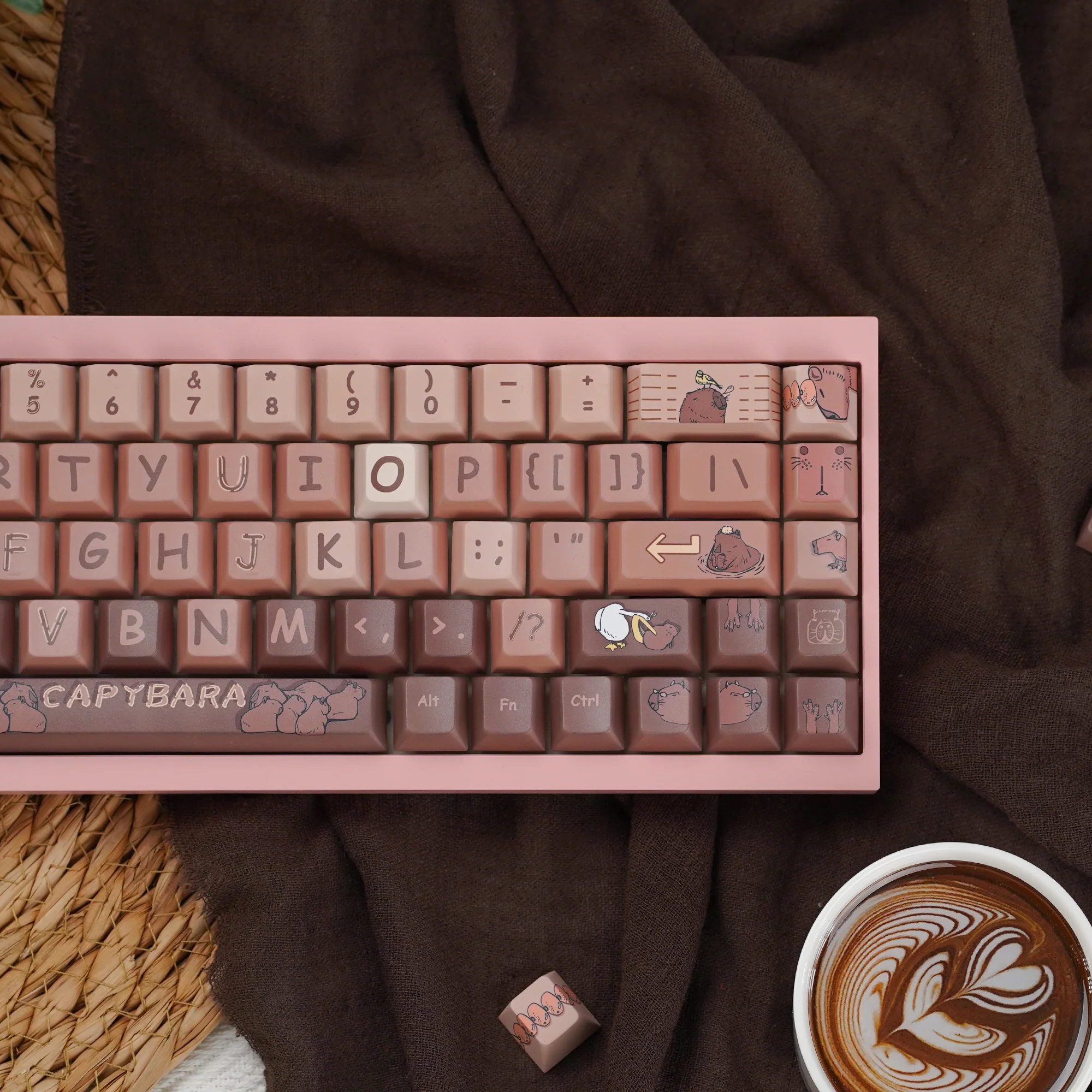 Capybaras daily lifer Cherry Profile Keycaps Set - Image 12