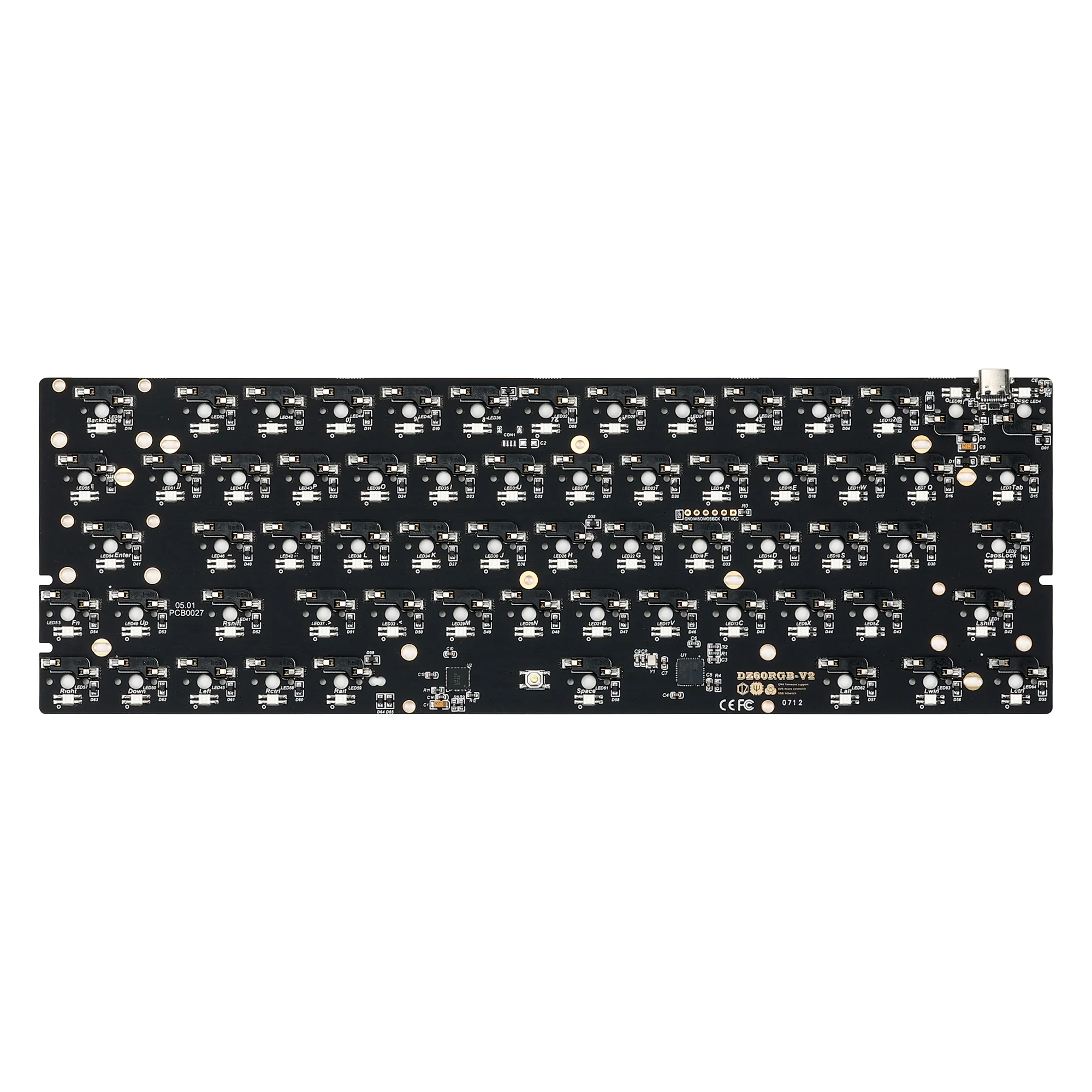 DZ60RGB v2 Hot Swap Custom keyboard PCB - Image 5