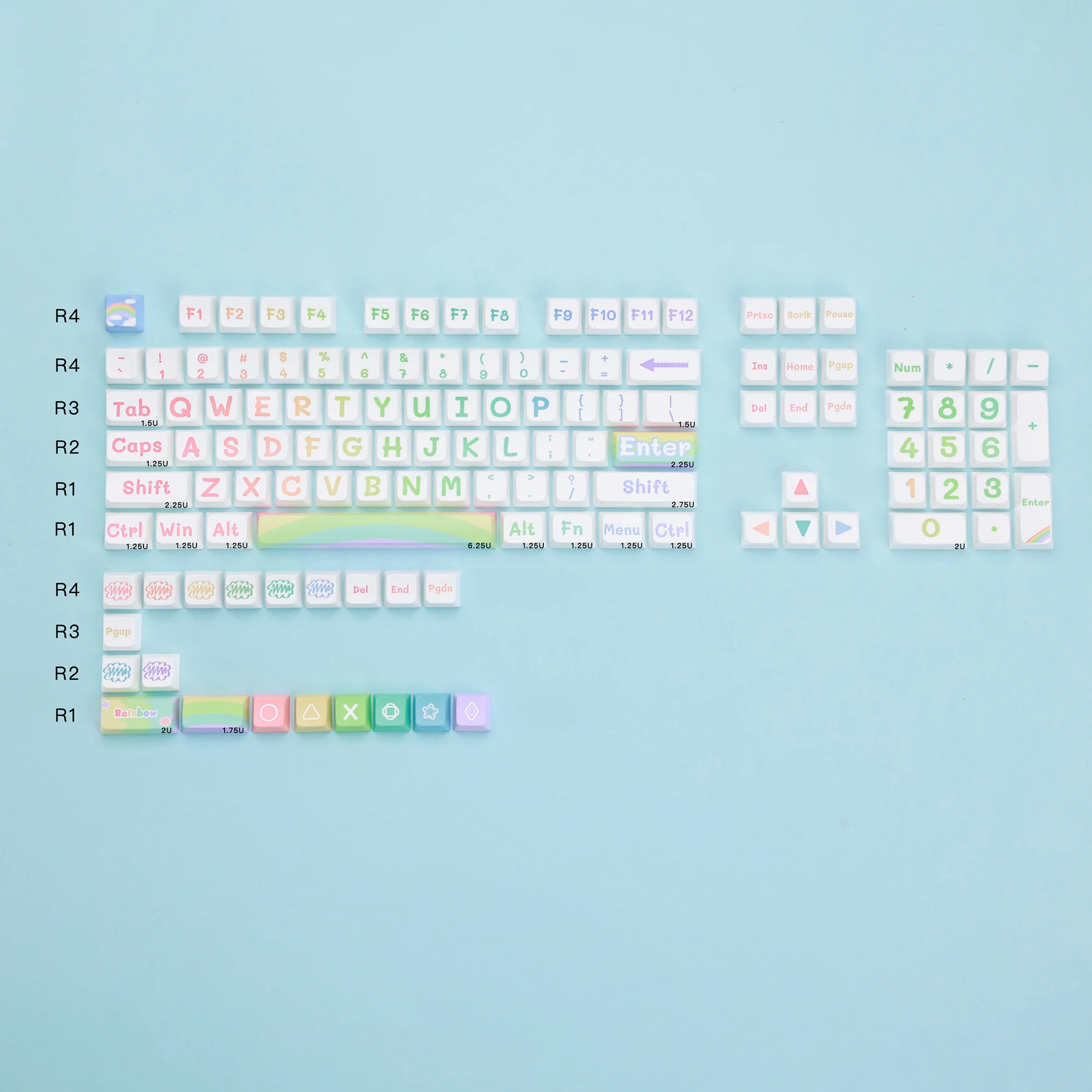 Rainbow MDA Profile keycaps set - Image 2