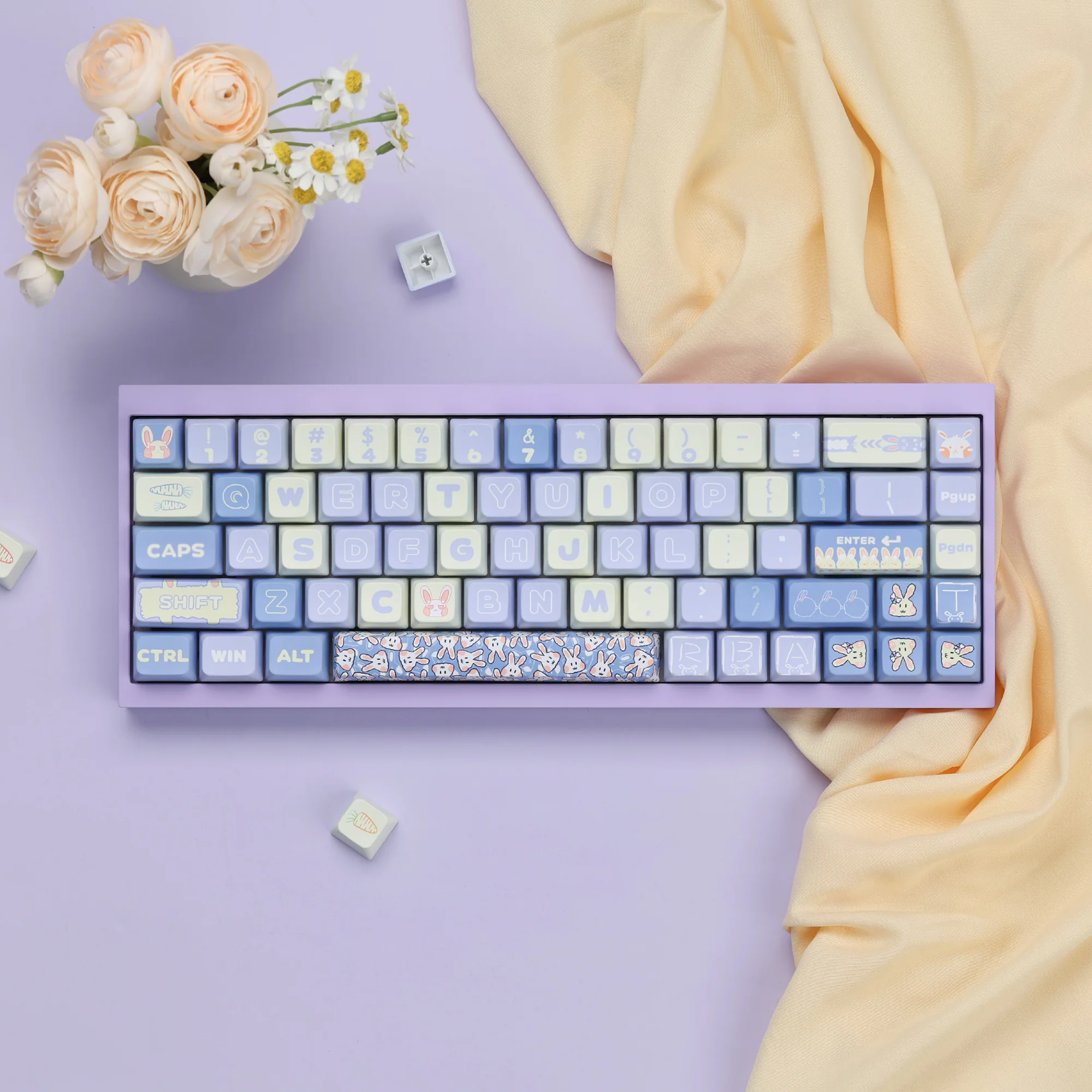 Milk Blue Rabbit MDA Profile Keycaps Set - Image 8